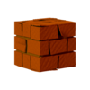 Artwork of a Brick Block in Paper Mario: Color Splash