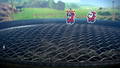 Mario running off the Charcoal Grill