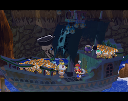 Screenshot of the Black Skull from Paper Mario: The Thousand-Year Door