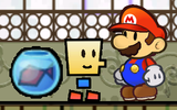 Mario asking Pook if he could borrow his fishbowl to get to outer space