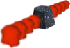 Model of the fire bar from Super Mario 64.