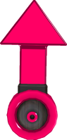 Rendered model of a red gravity switch in Super Mario Galaxy.
