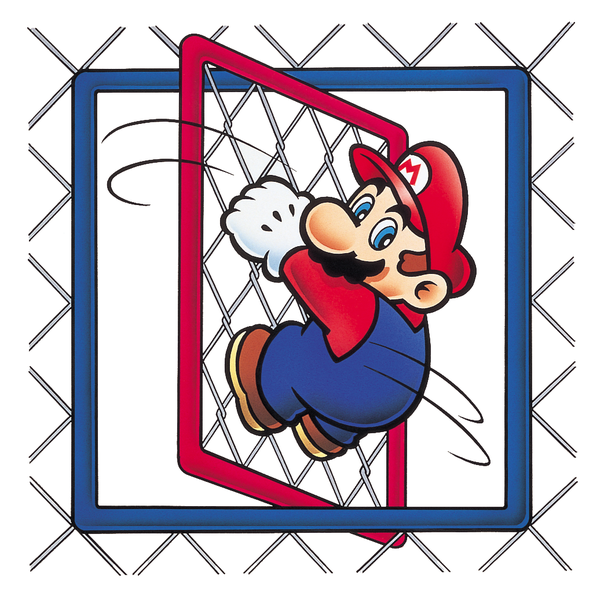 File:SMW Art - Mario Fence.png