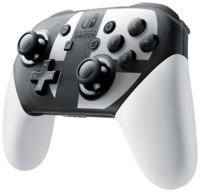 The Super Smash Bros. Ultimate variant of the Switch's Pro Controller.