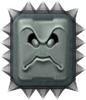 A sprite of a Big Thwomp from New Super Mario Bros. Wii.