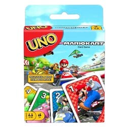 Packaging for a Mario Kart-themed version of UNO