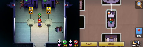 Blocks 25 and 26 in Woohoo Hooniversity of Mario & Luigi: Superstar Saga + Bowser's Minions.