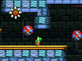 A Bumper Ball in Lift Castle in Yoshi's Story