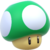 Artwork of a 1-Up Mushroom, from Super Mario 3D World.