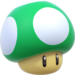 Artwork of a 1-Up Mushroom, from Super Mario 3D World.