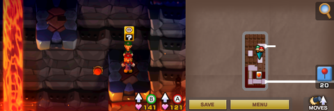 Seventeenth block in Bowser's Castle of Mario & Luigi: Superstar Saga + Bowser's Minions.