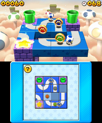 A screenshot from Mario and Donkey Kong: Minis on the Move