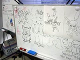 Drawing of characters in WarioWare, Inc.: Mega Microgame$!, from the game's Japanese website