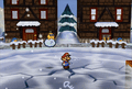 Mario spin jump breaks the ice.