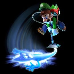 Artwork of Luigi slamming a Gooper from Luigi's Mansion 3