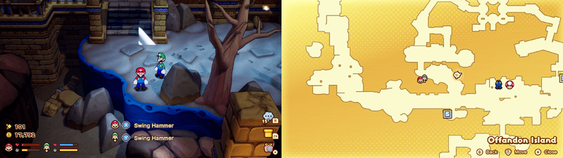 First Hidden Block in Offandon Island from Mario & Luigi: Brothership