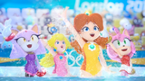 Blaze, Princess Peach, Princess Daisy, and Amy competing in Synchronized Swimming.