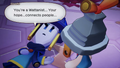Cozette giving Connie motivation to support Mario and Luigi before the final battle