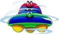 Mario and Luigi performing a UFO-like Bros. Move