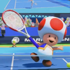 A character taunting in Mario Tennis: Ultra Smash
