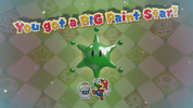 The green Big Paint Star is collected