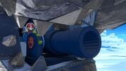 Mario manning Bowser's main Airship cannon