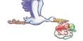 Picture of the Stork carrying Baby Mario and Baby Luigi, shown as an answer to the fifth question in Trivia: Are you an expert Yoshi-ologist?
