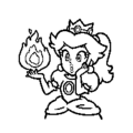 Fire Princess Peach Stamp from World 2-5