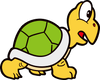 Artwork of a Koopa Troopa from Super Mario Bros.