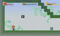 Mario in the Whoa Zone near a gravity switch in Super Paper Mario