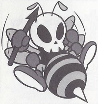 A Skeleton Bee from Super Mario Land 2: 6 Golden Coins.