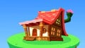 A glitch changing Wario's House into 9-Volt's House