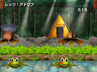 Some Winkys swimming in the lake outside of the campgrounds portion of the summer background in Donkey Konga 3.