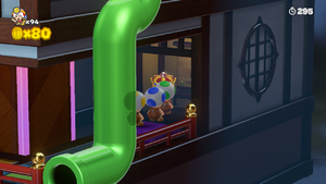 8-bit Luigi in Toad Brigade to Trick-Track Hall!