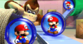 Donkey Kong taking the stock of Mini-Marios.