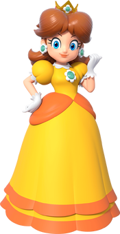 Artwork of Princess Daisy used in Super Mario Party Jamboree