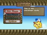 The main menu of Dr. Mario 64 with "Two Player" and "Multiplayer" grayed out