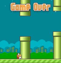Flappy Bird, which references the Mario series by featuring Warp Pipes.