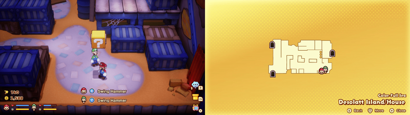 Sixth ? block in Desolatt Island from Mario & Luigi: Brothership