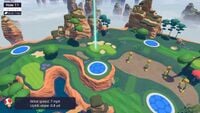 Hole 11 of Shelltop Sanctuary's Amateur layout from Mario Golf: Super Rush