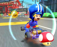 The icon of the Bowser Cup challenge from the Mario vs. Peach Tour in Mario Kart Tour.