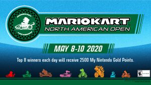 Banner for the Mario Kart North American Open May 2020