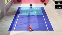 A game of Auto Tennis in Mario Tennis Fever