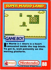 One of the Nintendo Collector Cards