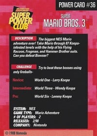 One of the Power Challenge Trading Cards
