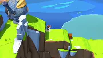 A Hidden Block found on a ledge of the ? Island in Paper Mario: The Origami King.