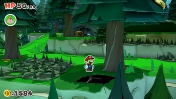 Not-Bottomless Hole No. 7 of Whispering Woods in Paper Mario: The Origami King.