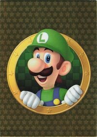 Luigi golden card from the Super Mario Trading Card Collection