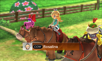 Rosalina riding on a horse in Beginner/Intermediate difficulty from Mario Sports Superstars