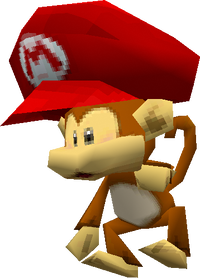 Model of Akiki after having stolen Mario's cap from Super Mario 64 DS.